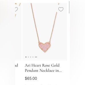 Rose gold heart pendant from Kendra Scott!